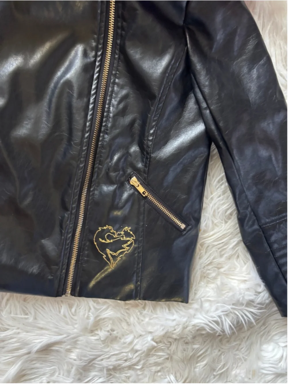 Disney Descendants 3 Mal Moto Jacket with Detachable Faux-Fur Collar